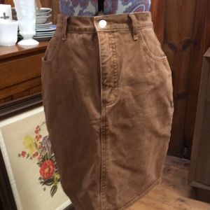 Guess Jeans Brown Denim Skirt Size 32